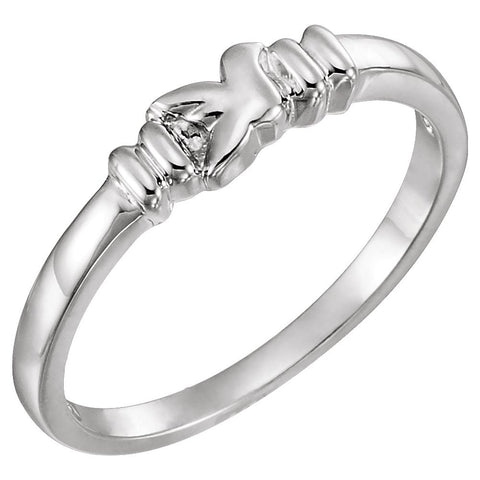Sterling Silver Holy Spirit Chastity Ring, Size 8
