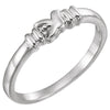 Holy Spirit Chastity Ring in Sterling Silver ( Size 4 )