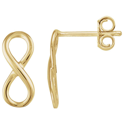14k Yellow Gold Infinity-Inspired Earrings 14k Yellow Gold Infinity-Inspired Earrings