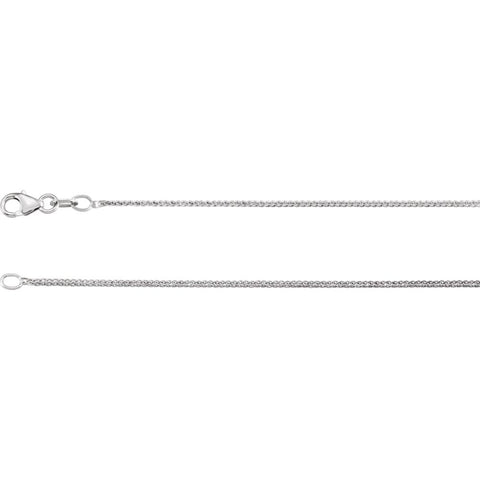 Platinum .90mm Wheat 16" Chain Platinum .90mm Wheat 16" Chain