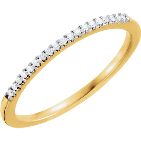 14k Yellow Gold .08 CTW Diamond Band Size 7 14k Yellow Gold .08 CTW Diamond Band Size 7