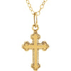 Kids Cross Necklace (16-Inch Chain) in 14K Yellow Gold Kids Cross Necklace (16-Inch Chain) in 14K Yellow Gold