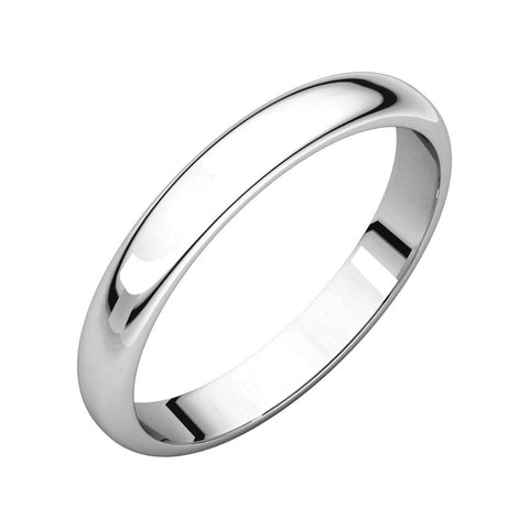 Continuum Sterling Silver 4mm Half Round Light Band, Size 6