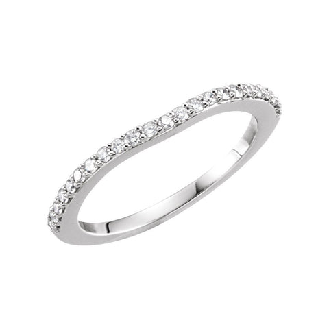 14k White Gold 1/4 CTW Diamond Matching Band , Size 7 14k White Gold 1/4 CTW Diamond Matching Band , Size 7
