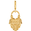 Vintage-Inspired Heart Design Charm or Bracelet in 14K Yellow Gold