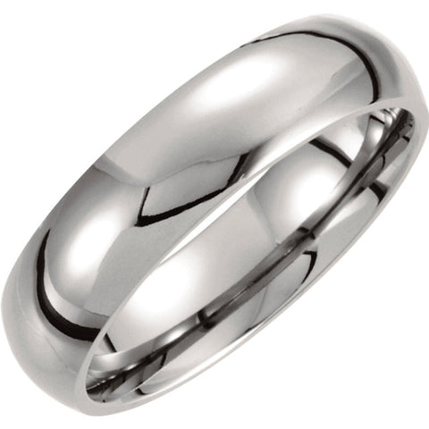 Titanium 6mm Domed Polished Band Size 5.5 Titanium 6mm Domed Polished Band Size 5.5