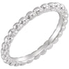 Stackable Metal Fashion Ring in Sterling Silver ( Size 7 ) Stackable Metal Fashion Ring in Sterling Silver ( Size 7 )