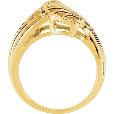 14k Yellow Gold Freeform Ring, Size 6 14k Yellow Gold Freeform Ring, Size 6