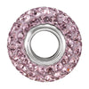 Sterling Silver 12x8mm Light Purple Crystal Pavé Bead Sterling Silver 12x8mm Light Purple Crystal Pavé Bead