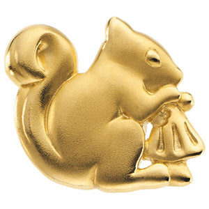 14k Yellow Gold The Trusting Squirrel Brooch
