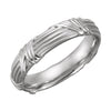 Platinum 6mm Sculptural Design Comfort-Fit Band, Size 7 Platinum 6mm Sculptural Design Comfort-Fit Band, Size 7