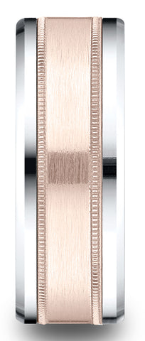 Benchmark-14k-Two-Toned-Gold-8mm-Comfort-Fit-Drop-Bevel-Satin-Finish-Milgrain-Design-Band--Size-6.5--CF228013S14KRW06.5