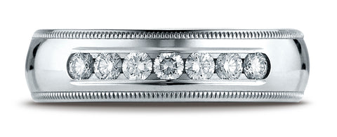 Benchmark-Palladium-6mm-Comfort-Fit-Channel-Set-7-Stone-Diamond-Wedding-Band-Ring--.42Ct.--Size-4.25--CF516515PD04.25