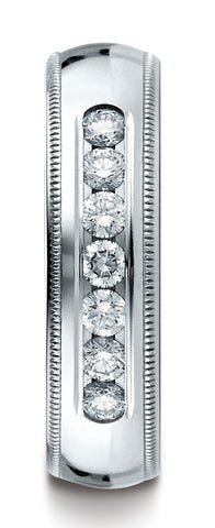 Benchmark-18K-White-Gold-6mm-Comfort-Fit-Channel-Set-7-Stone-Diamond-Wedding-Ring--.42Ct.--Size-4.5--CF51651518KW04.5