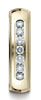 Benchmark-18K-Yellow-Gold-6mm-Comfort-Fit-Channel-Set-7-Stone-Diamond-Wedding-Ring--.42Ct.--Size-4.5--CF51651518KY04.5