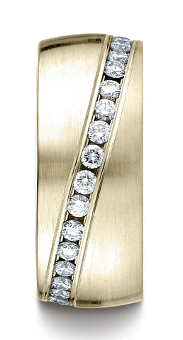 Benchmark-14K-Yellow-Gold-8mm-Comfort-Fit-Channel-Set-Diamond-Eternity-Wedding-Band-Ring--Size-4.5--CF51857014KY04.5