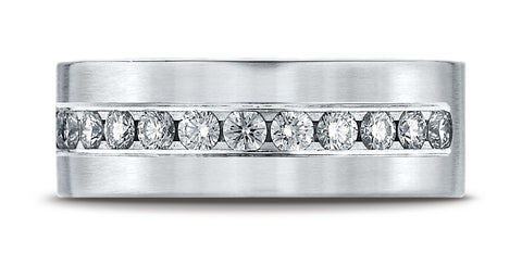 Benchmark-Palladium-8mm-Comfort-Fit-Channel-Set-12-Stone-Diamond-Wedding-Band-Ring--.72Ct.--Size-4.25--CF528530PD04.25