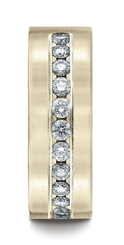 Benchmark-18K-Yellow-Gold-8mm-Comfort-Fit-Channel-Set-12-Stone-Diamond-Wedding-Band--.72Ct.--Size-4.5--CF52853018KY04.5