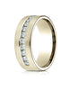 Benchmark-14K-Yellow-Gold-8mm-Comfort-Fit-Channel-Set-12-Stone-Diamond-Wedding-Ring--.72Ct.--Size-4--CF52853014KY04