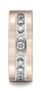 Benchmark-14K-Rose-Gold-8mm-Comfort-Fit-Channel-Set-12-Stone-Diamond-Wedding-Ring--.96Ct.--Size-4.5--CF52853114KR04.5