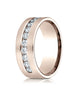 Benchmark-14K-Rose-Gold-8mm-Comfort-Fit-Channel-Set-12-Stone-Diamond-Wedding-Band-Ring--.96Ct.--Size-4--CF52853114KR04