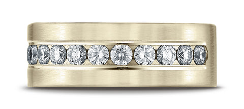 Benchmark-18K-Yellow-Gold-8mm-Comfort-Fit-Channel-Set-12-Stone-Diamond-Wedding-Ring--.96Ct.--Size-4.25--CF52853118KY04.25
