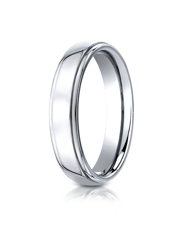 Benchmark Cobaltchrome Comfort-Fit High Polished Design Wedding Band Ring, (Sizes 6 - 14)