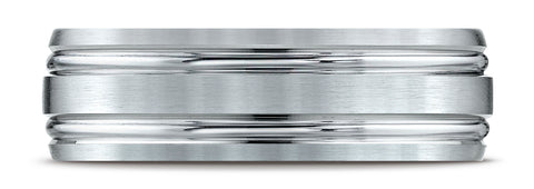 Benchmark-Platinum-7mm-Comfort-Fit-Satin-Finished-with-Parallel-Grooves-Carved-Design-Band--Size-4.25--CF57444PT04.25