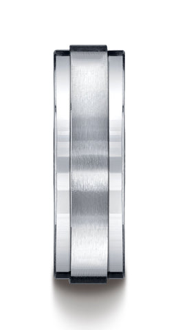 Benchmark-Argentium-Silver-7mm-Comfort-Fit-Satin-Finished-Design-Wedding-Band-Ring--Size-7--CF67351SV07