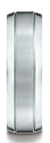 Benchmark-Platinum-7mm-Comfort-Fit-Satin-Finished-High-Polished-Beveled-Edge-Carved-Design-Band--Sz-4.5--CF67436PT04.5