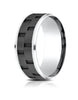 Benchmark-Blackened-Cobalt-8mm-Comfort-Fit-Beveled-Edge-Satin-Finish-Link-Pattern-Design-Ring--Size-6--CF68943BKCC06