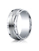 Benchmark-Argentium-Silver-9-mm-Comfort-Fit-Satin-Finished-with-Center-Cut-Design-Wedding-Band--Size-6--CF69352SV06