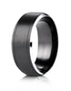 Benchmark-Cobaltchrome-9mm-Comfort-Fit-Satin-Finished-Stair-Step-Edge-Design-Ring--Size-6--CF69486BKCC06