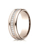 Benchmark-14K-Rose-Gold-7.5mm-Comfort-Fit-Pave-set-16-Stone-Diamond-Wedding-Band-Ring--.32Ct.--Size-4--CF71758114KR04