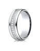Benchmark-14K-White-Gold-7.5mm-Comfort-Fit-Pave-set-16-Stone-Diamond-Wedding-Band-Ring--.32Ct.--Size-4--CF71758114KW04