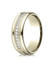Benchmark-14K-Yellow-Gold-7.5mm-Comfort-Fit-Pave-set-16-Stone-Diamond-Wedding-Band-Ring--.32Ct.--Size-4--CF71758114KY04