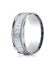 Benchmark-Platinum-8mm-Comfort-Fit-High-Polished-Squared-Edge-Carved-Design-Wedding-Band-Ring--Size-6--CF158309PT06