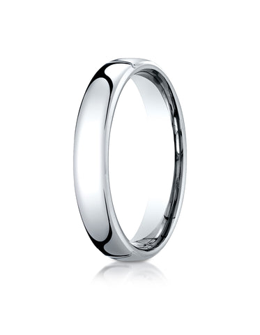Benchmark Cobaltchrome 4.5mm European Comfort-Fit Design Wedding Band Ring, (Sizes 6 - 14)