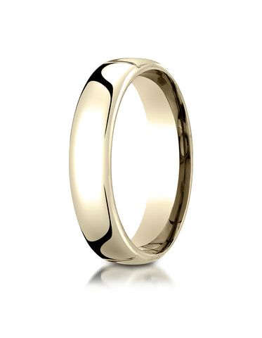 Benchmark 10K Yellow Gold 5.5mm European Comfort-Fit Wedding Band Ring (Sizes 4 - 14 )