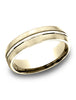 Benchmark-14k-Yellow-Gold-6.5mm-Comfort-Fit-Satin-Finished--Center-Cut-Carved-Design-Band--Size-4.25--LCF56541114KY04.25