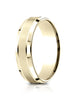 Benchmark-14k-Yellow-Gold-6.5mm-Comfort-Fit-Satin-Finished--Polished-Beveled-Edge-Carved-Dsgn-Band--Sz-4--LCF66543614KY04