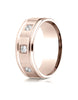 Benchmark-14K-Rose-Gold-8mm-Comfort-Fit-Pave-set-3-Stone-Diamond-Wedding-Band-Ring--.24Ct.--Size-4--RECF52813914KR04