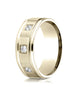 Benchmark-14K-Yellow-Gold-8mm-Comfort-Fit-Pave-set-3-Stone-Diamond-Wedding-Band-Ring--.24Ct.--Size-4--RECF52813914KY04