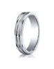 Benchmark-Argentium-Silver-5mm-Comfort-Fit-Satin-Finished-Double-Groove-Center-Design-Band--Size-6--RECF55180SV06