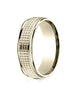 Benchmark-14k-Yellow-Gold-7mm-Comfort-Fit-High-Polish-Round-Edge-Cross-Hatch-Center-Design-Band--Size-4--RECF6747114KY04