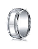 Benchmark-Argentium-Silver-10-mm-Comfort-Fit-High-Polished-Milgrain-Design-Wedding-Band-Ring--Size-8--RECF71001SV08