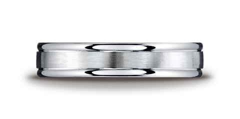 Benchmark-Argentium-Silver-5mm-Comfort-Fit-Satin-Finished--Polished-Round-Edge-Design-Band--Size-6.5--RECF7502SSV06.5