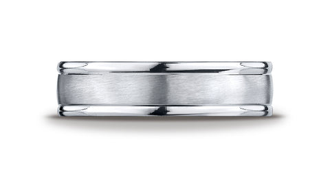 Benchmark-Cobaltchrome-6mm-Comfort-Fit-Satin-Finished-Round-Edge-Design-Wedding-Band-Ring--Size-6.5--RECF7602SCC06.5