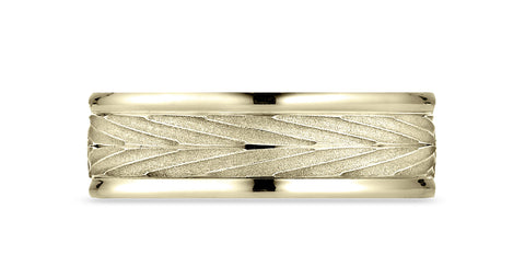 Benchmark-18K-Yellow-Gold-7mm-Comfort-Fit-Round-Edge-Arrow-Design-Band--Size-4.25--RECF7733718KY04.25