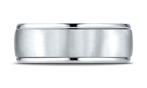 Benchmark-Platinum-8mm-Comfort-Fit-Satin-Finish-High-Polished-Round-Edge-Carved-Design-Wedding-Band--Sz-4.25--RECF7802SPT04.25